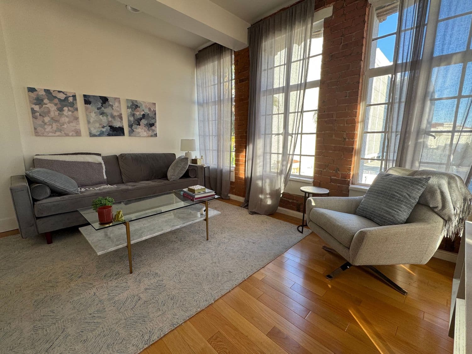 Comfortable therapy office waiting area